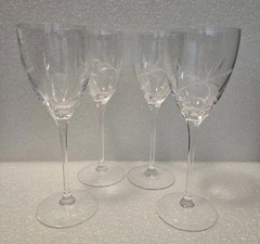 Lenox Crystal Opal Innocence 8.5″ Tall Water / Wine Glasses Set 4 Discontinued
