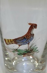 Vintage Game Bird 10 GameBird Highball Glasses 3D Gold Rims Hunting Lodge Decor