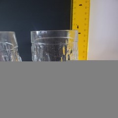 Vintage retro iitala Textured Glass set x 4 Glasses 200ml 11cm 4.2″ as new
