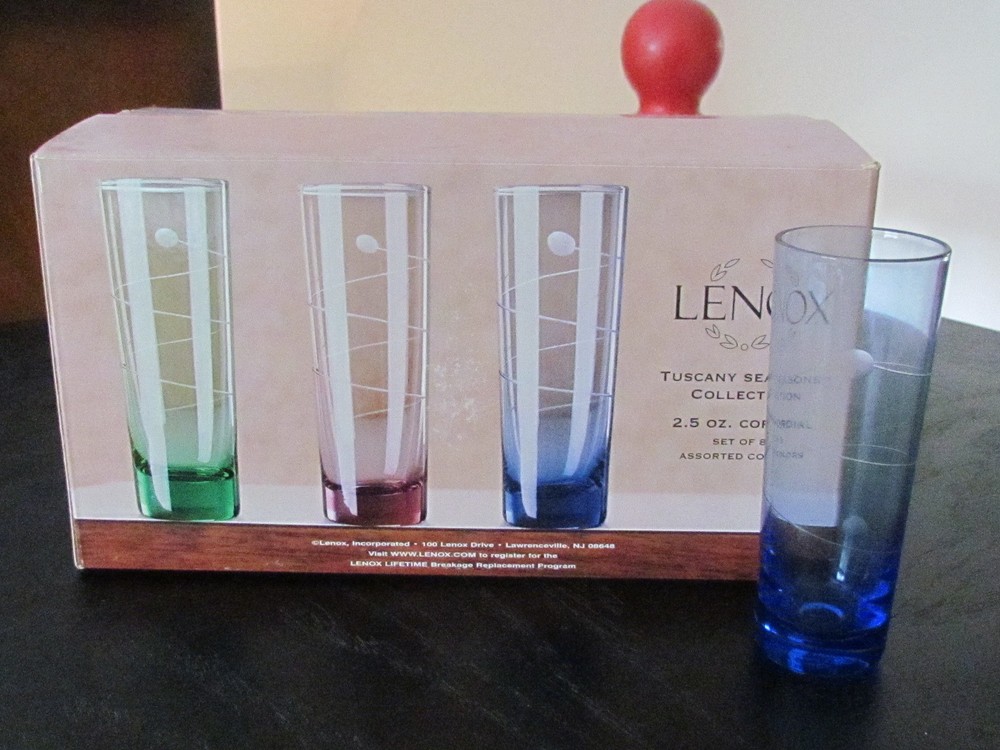 Lenox Tuscany Seasons Collection Presents 2.5 OZ. Cordial; Set of 8; Asst. Color