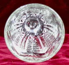 Fine Cut & Zippers Wine Goblet Cordial Clear Glass EAPG Unknown Maker Vintage