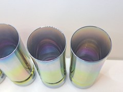 Vintage glasses and goblets set of 6 pieces Signum Magic Glass rainbow Türkiye