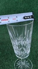 Waterford Crystal Lismore Crystal Champagne Flute Cut Glass Ireland 7.75” Signed