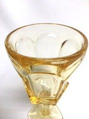 FOSTORIA Yellow Amber VIRGINIA 6” Wine Goblet Footed Stem 1 of 8 Discontinued