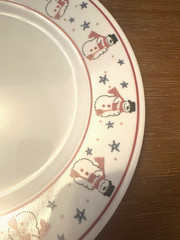 4 Corning Corelle FROSTY MORN Snowman Dinner Plates 10-3/4″ Holiday USA (16 ava