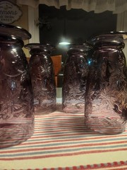 Princess House RARE 4 Amethyst Crystal Tumblers