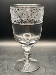 Fostoria Renaissance Platinum Trim Iced Tea Glass Goblet 6 5/8″