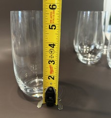 BergHOFF Crystal Vintage Highball Tumblers Set of 7 / 5.75″ Barrel Glass