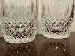 Set 2 Vtg WATERFORD CRYSTAL Colleen 12 oz Double Old-Fashioned Cocktail Tumblers