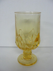 Franciscan Cabaret Glass Yellow Cornsilk Footed 12 Oz Tumbler Glass