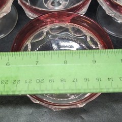 Tiffin Franciscan Kings Crown Dessert Cups, Set of 4, Vtg Pedestal Thumbprint