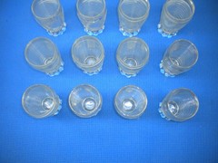 Manhattan Clear Bubble Footed Tumbler Depression Anchor Hocking