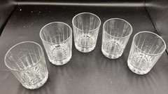 Cristal D’Arques Stanford Double Old Fashioned 5 Clear Vertical Cuts 4 1/4″