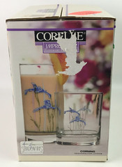 Corelle Impressions Glassware by Corning Floral BLUE DUSK COLLECTION Set of 12