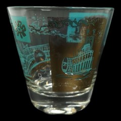 Southern Comfort Riverboat 5 Old Fashioned Glasses Vintage 1960s Libbey Whiskey