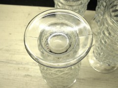 Indiana Glass Colony Whitehall Clear 4 Iced Tea Glasses Stacked Cube Design EUC