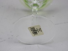 Waterford Crystal Simply Lime Green Cut Crystal Martini Glasses NIB