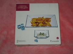 CRISTAL D’ARQUES CHIP N DIP BOWL SET PYRAMIDE