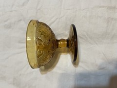 Vintage TIARA Amber Sandwich Glass Champagne Sherbert Indiana 51487 Glass