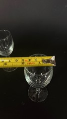 Vintage Set of 5 Vintage Clear Glass Cordial Sherry Glasses 4.5″ Stemmed Shot