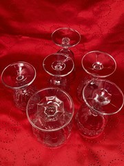 EAPG early American pressed glass goblets LOT of 6