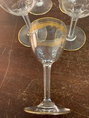 6 Wine Glasses Cooked Model Beethoven Saint Louis Crystal (Per Glass Price)