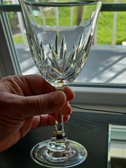 Set of (2) Cristal D’Adriana 7 1/2″ Water/Wine Goblet Countess Pattern.