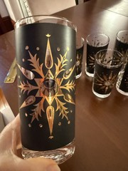 Set Of 6 Vintage Mid Century Helen Conroy Starburst Snowflake Highball Glasses