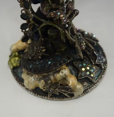 KIRKS FOLLY MERLIN WIZARD MAGIC GOBLET GLASS JEWELED STONES RARE 8″