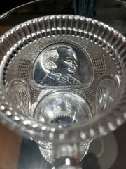 Mug Cup Souvenir Political Glass President Wm McKinley Protection & Prosperity