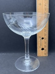Sasaki Etched Crystal Glassware 1950s Wheat Pattern Choice of Style Replacement
