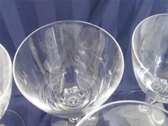 4 TIFFIN Franciscan Elmwood Classic Pattern Water Wine Goblets Glasses 6-3/8″