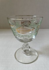 MCM Libbey Atomic Marine Life Cordial Glass (please read)