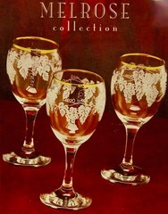 Melrose Collection Wine Glasses 4 Count 7.25 Oz Beautiful Vintage Made In Italy