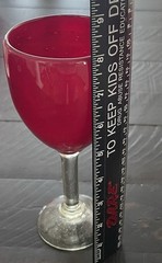 2 Vintage Ruby Red Wine/Water Goblets Hand Blown Holiday Entertaining