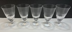 5 Tiffin Silhouette Clear Stem Iced Tea Footed Tumbler/Goblet(s)