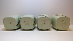 Vtg Weil Ware Blossom Tumblers Set of 4 Hand Decorated