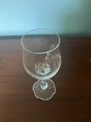 Monjour Rosenthal Blown Crystal Glass Wine Goblets Set of 6 Made In Germany