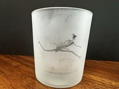 Frosted/Etched Scottish Highland Petroglyph Low-Ball Whiskey Glasses Set Of 6