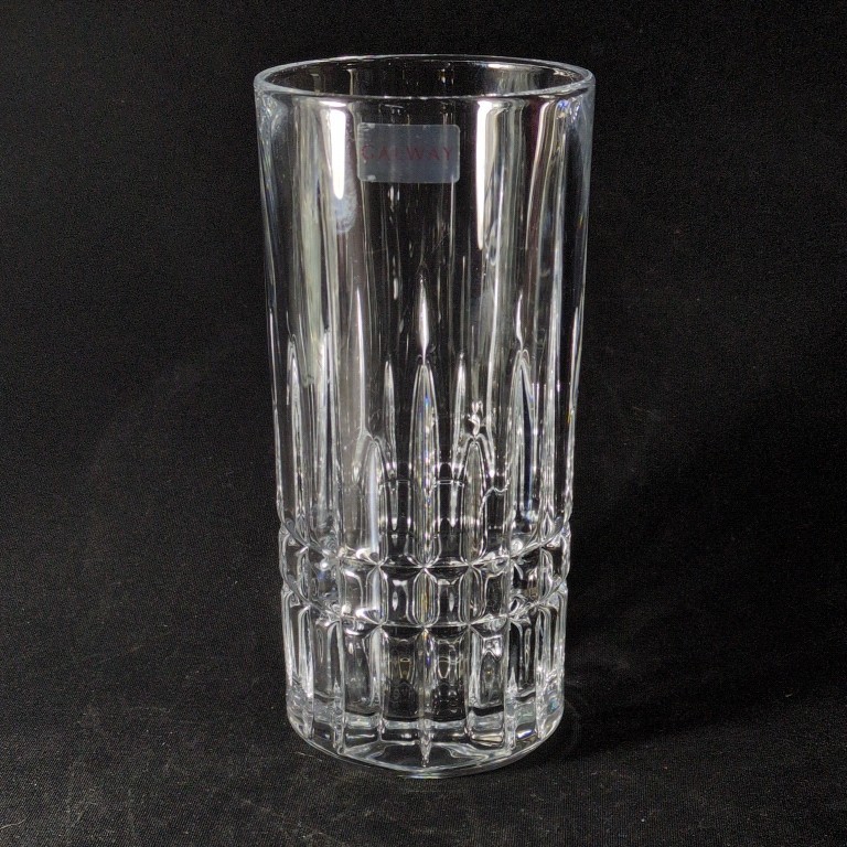 GALWAY LIFFEY HIGHBALL GLASS, Cut Lead Crystal, 5 3/4″, 12 Oz, Made In IRELAND