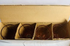 NOS Recollection Indiana Depression Glasses Tumblers ‘Madrid’ Pastel Pink