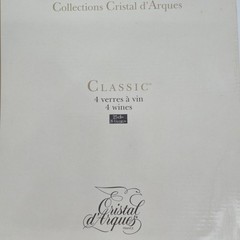 Cristal d’Arques Classic Wine Glasses Set 8 Lead Crystal France NIB 8.25 oz 24%