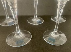 Ser/5 Towle Australian Fine Lead Crystal “Reflection” Wine Glasses 7.25 T NWOB