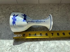 Cobalt Blue And White Porcelain Goblet/Wine/Saki Cups With Floral Design