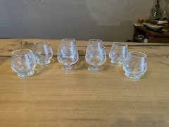 Vintage Mini Etched Glasses