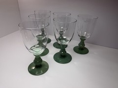 Set Of 6 Villeroy & Boch Isabelle Green (Dark Jade) Water Goblets Glasses 6 7/8”