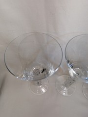 Z Gallerie Glass ZGG1/ Pier 1 Captured Mouth Clear Wine Goblets 9 in Set of 4