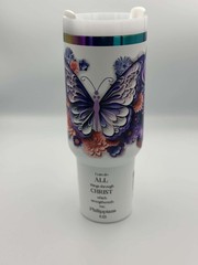 Insulated Tumbler Mug w/ Handle 12oz 22oz 40oz Custom Decal Cup White Black