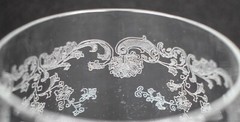 5 Saint Louis Crystal «Cleo» Pattern Glass Water Goblets Circa 1910