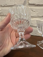 Vintage Fosteria Heritage Crystal Champagne Sherbert Clear Glasses 5″ Set of 2